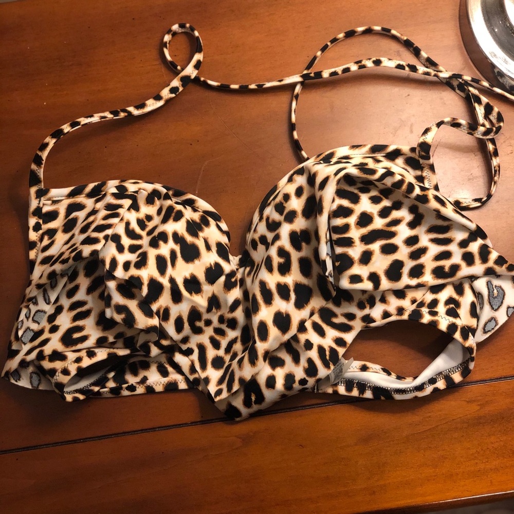PINK Cheetah Bikini top